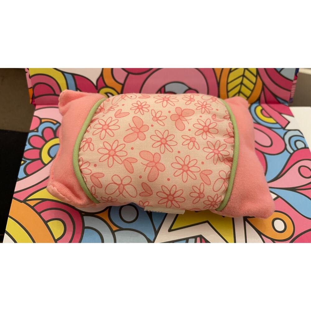 Vintage Barbie Doll Size Pink tollytots bed pillow 5" x 3.5"